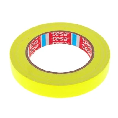 Abbildung von Tesa 4671 Gaffer Gewebeband Beschichtetes PE Gewebe, hohe Dicke, für Innen und Außenbereiche, sehr klebend Kunst Darstellungen, Beschilderung 19 mm x 25 m (fluo gelb)