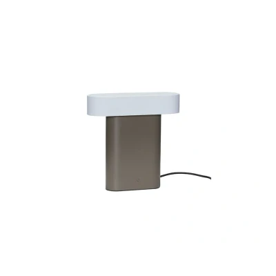 Abbildung von HÜBSCH LED Tischleuchte Sleek, braun/hellgrau Eisen, PC