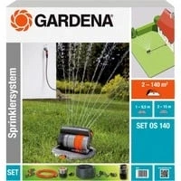 Abbildung von GARDENA Bewässerungssystem Komplett Set mit Versenk Viereckregner OS 140