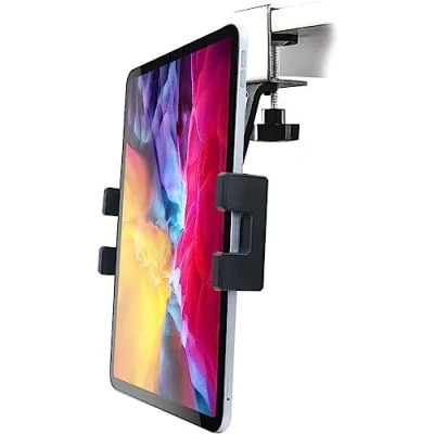 Abbildung von Tisch Küchen Tablet Halterung, woleyi Verstellbar Unterschrank &amp; Handy Ständer mit Einfache Installation, für iPad Pro 9.7, 10.5, 12.9 Air Mini, iPhone, Galaxy Tabs, Switch, iPhone 4 13&quot;