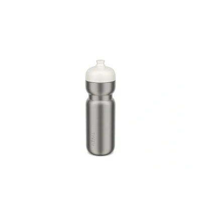 Abbildung von Mepal Edelstahl Trinkflasche Pull Sport Auslaufsicher Mit einer Hand zu halten, öffnen und trinken Leichter Wasserflasche 800 ml Ceramic white