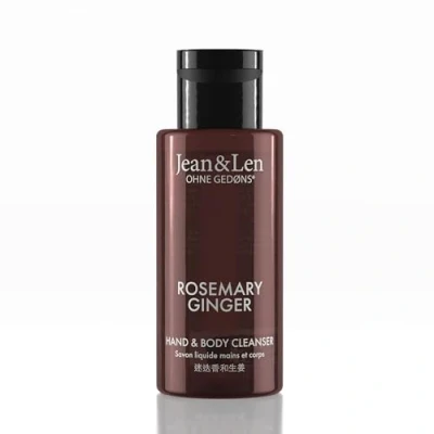 Abbildung von Jean &amp; Len Mini Hand Body Cleanser Rosemary Ginger, für ein duftendes Reinigungserlebnis, Körper Handseife in einer hochwertigen Flasche, ideal Reisen, belebend frischer Duft, vegan, 50 ml