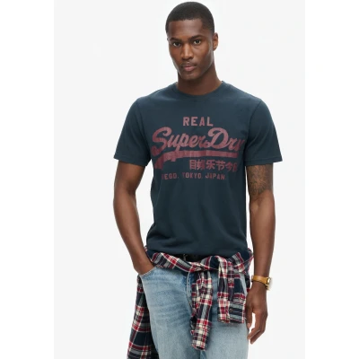 Abbildung von Superdry Vintage LOGO Graphic Tshirt print, Herren, Größe: Medium, Eclipse navy