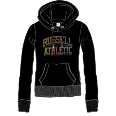 Abbildung von Russell Athletic A01082 IO 099 Pullover Hoody Sweatshirt Damen Black Größe L
