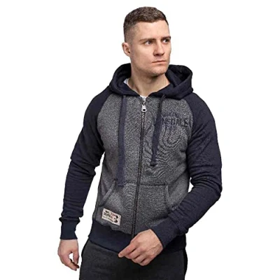 Abbildung von Lonsdale Herren Slough Hooded Sweatshirt, Navy, M EU