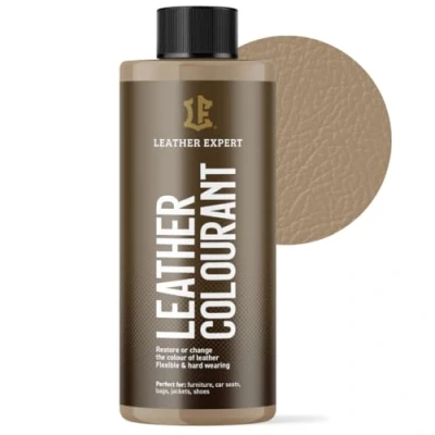 Abbildung von Sehr Deckend Wasser Lederfarbe Kaschmir Beige 500 ml Leather Paint für Natur und ÖkoLeder Dye Ohne Alkohol alle Lederaccessoires Reißt oder Blättert Nicht ab