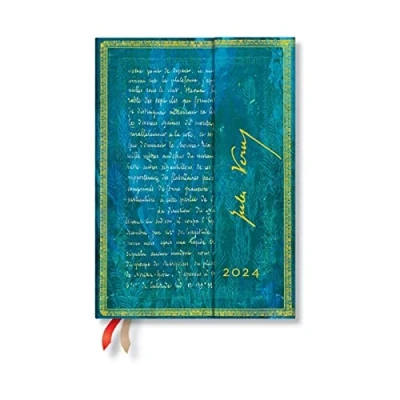 Abbildung von Paperblanks 12 Monatskalender 2024 Verne, 20.000 Meilen Vertikal Midi (130 x 180 mm)