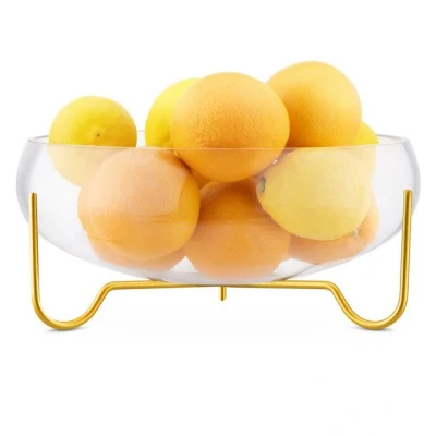 Abbildung von Navaris Obstschale aus Glas mit Ständer Schüssel für Früchte Obst Salat, Glas, (1 tlg)
