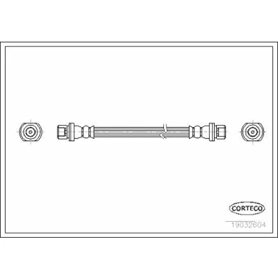 Abbildung von CORTECO 19032604 Bremsschläuche Hinterachse 292 TOYOTA: Yaris I Schrägheck, II Land Cruiser 100
