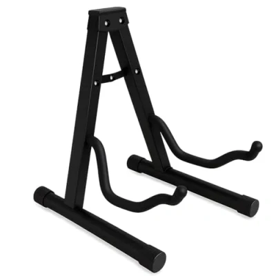 Abbildung von OcioDual Gitarrenständer A Rahmen Faltbar Universal Schwarz Ständer für Akustische Klassische Elektrische Gitarren Bass