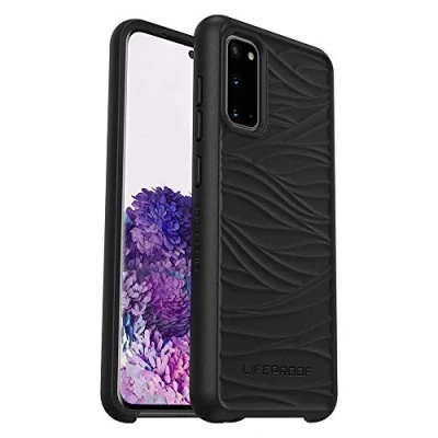 Abbildung von LifeProof Wake Hülle für Samsung Galaxy S20, stoßfest, Sturzschutz bis 2 Meter, schlanke schützende Hülle, Nachhaltig hergestellt aus recyceltem Ozeanplastik, Schwarz