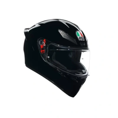 Abbildung von AGV K1 S E2206 Motorrad Helm, Herren ECE Vollvisier Motorradhelm, Racing Style mit Aerodynamischem Spoiler, Kratzfestem Visier, 190 Sichtfeld, Intercom Ready, Schwarz