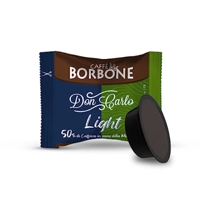 Abbildung von Caffè Borbone Don Carlo, Leight Kaffeemischung, 50% weniger Koffein als die Blaue Mischung 100 Kapseln Kompatibel mit Lavazza®* A Modo Mio®* Haushalts Espressomaschinen