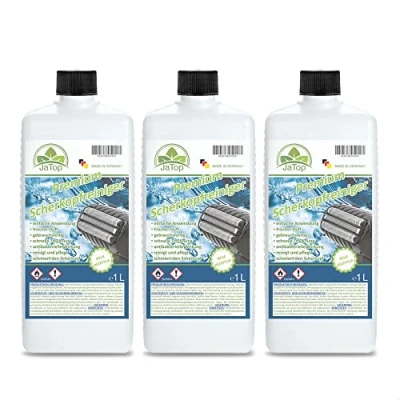 Abbildung von JaTop Scherkopfreiniger Nachfüllflüssigkeit [1l pro Flasche] geeignet zum Nachfüllen von Braun Clean &amp; Renew Synchro Activator Pulsonic Series 3/5/7/9 Panasonic Made in DE (3)