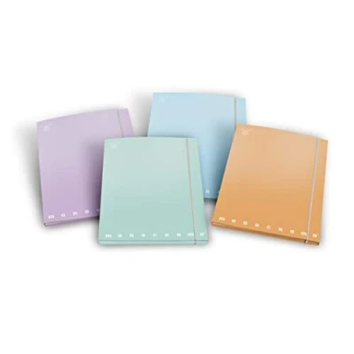 Abbildung von Pigna Ordner mit 3 Klappen, einfarbig, Pastel, 1,2 cm, Packung 6 Stück.