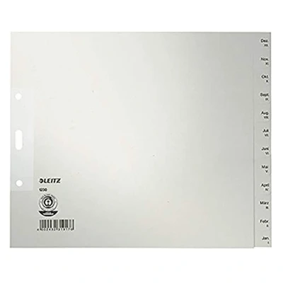 Abbildung von Leitz Register A4 Jan. Dez.1/2 Format 100g/qm grau