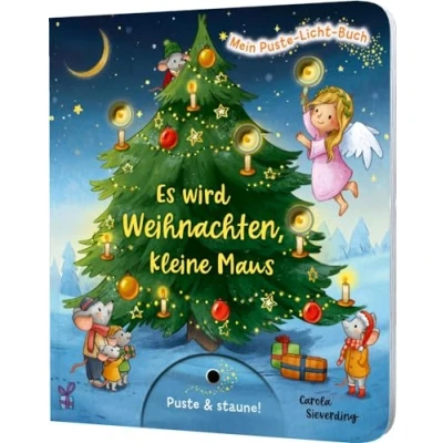 Abbildung von Mein Puste Licht Buch: Es wird Weihnachten, kleine Maus: Weihnachtsbilderbuch zum Mitmachen für Kinder ab 18 Monaten mit und LED Lämpchen