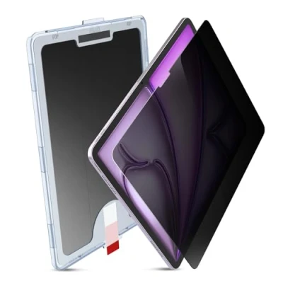 Abbildung von MOBDIK Sichtschutz Schutzfolie für iPad Air 13 Zoll 2024 M2, Anti Spy, 9H Gehärtetes Glas Schutzfolie, EZ Kit 1 Stück