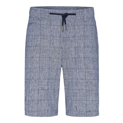 Abbildung von Bugatti Bermuda MIT Karomustern Shorts, Herren, Größe: 48, Marine