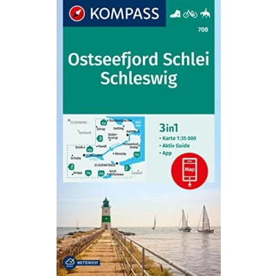 Abbildung von KOMPASS Wanderkarte 708 Ostseefjord Schlei, Schleswig 1:35.000: 3in1 mit Aktiv Guide, inklusive Karte zur offline Verwendung in der App. Fahrradfahren. Reiten.