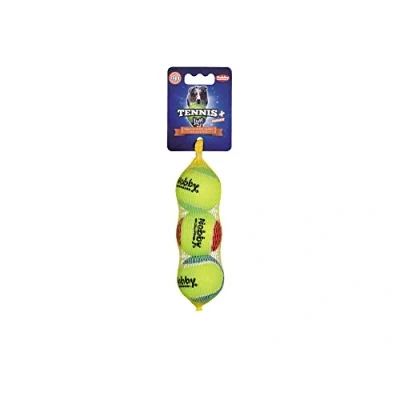 Abbildung von Nobby Tennisball mit Squeaker, S: 5,0 cm, 1 Netz (1 x 3 Stück)