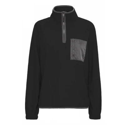 Abbildung von Oxmo Oxpiala Fleecepullover, Damen, Größe: Large, Black