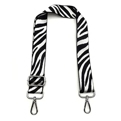 Abbildung von Taschengurte zum Wechseln Weiße Textur, Verstellbarer Schultergurt für Taschen, Taschengurt Breit Schulterriemen mit Karabiner Silber 3.8cm, Umhängegurt Tragegurt Taschen Damen #1