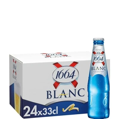 Abbildung von 24x Kronenbourg 1664 Blanc Weißbier mit Citrus 5% Alc. aus Frankreich