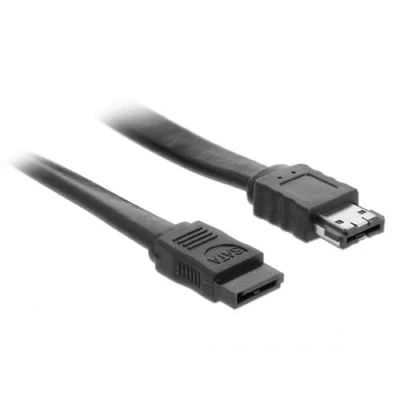 Abbildung von DeLOCK SATA auf eSATA Kabel Serial ATA 150/300/600 (R) Gerade bis 1,0 m Schwarz (85810) Marke