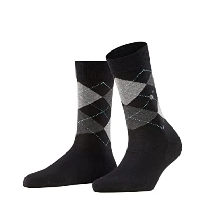Abbildung von Burlington Damen Covent Garden Socken atmungsaktive nachhaltige biologische Baumwolle verstärkt flache Naht für druckfreie Fußspitze mit Argyle ONE SIZE FITS ALL als Geschenk 1 Paar