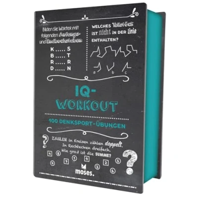 Abbildung von moses. Quiz Box IQ Workout 100 Denksportübungen Für einen fitten Kopf Kinder ab 12 Jahren und Erwachsene