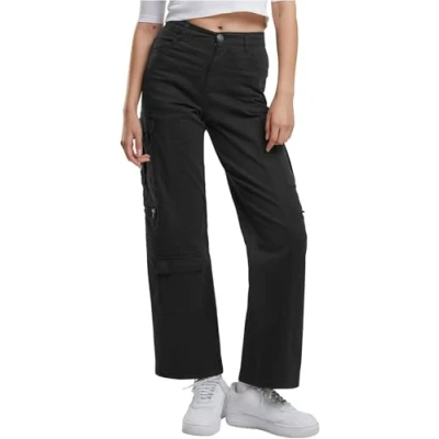 Abbildung von Urban Classics Utility Stretch Twill Cargohose, Damen, Größe: 34, Black