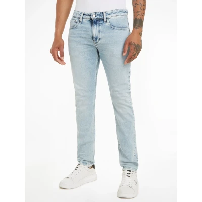 Abbildung von Calvin Klein Jeans SLIM Taper Tapered Fit, Herren, Größe: 34x34, Denim light