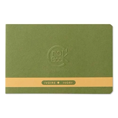 Abbildung von Clairefontaine 60310C Skizzenheft Crok&#039;Book (90g, elfenbein, 24 Blatt, 17 x 11 cm, ideal zum Skizzieren, Notieren oder Zeichnen) 1 Stück farbig sortiert