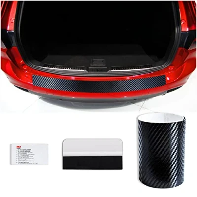 Abbildung von teileplus24 OL174 Ladekantenschutz Folie kompatibel mit Citroen C4 3 2020 Profi Rakel, Farbe:Carbon Look