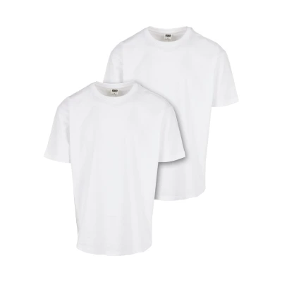 Abbildung von Urban Classics 2 Pack Tshirt basic, Herren, Größe: Large, White