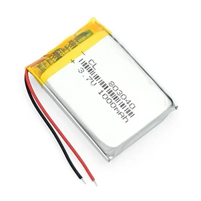 Abbildung von YUNIQUE GREEN CLEAN POWER Wiederaufladbare Lipo Batterie 803040 3.7V 1000mAh Kompatibel mit Lautsprechern, Bluetooth, GPS, Drone Radiofly Space Kondor PCM Schutz, Gelb