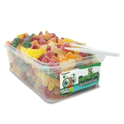 Abbildung von Capico Raupli gezuckertes Fruchtgummi (1000g) in Dose, Halal