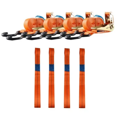 Abbildung von TRUTZHOLM Spanngurt 4 Gurtschlaufen Doppelschlaufe + Spanngurte Motorradspanngurt Mopped (Kombi Set)
