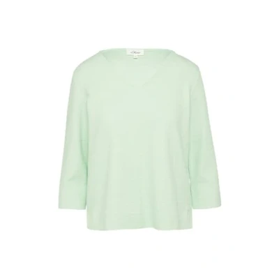 Abbildung von s.Oliver Strukturiertes 3 4 ÄRMELN Strickpullover, Damen, Größe: 34, Minze