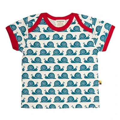 Abbildung von Loud + Proud Unisex Baby T Shirts Tierdruck 204, Blau (Ink in), 62/68