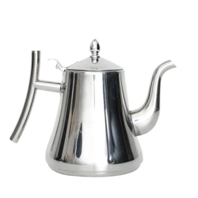 Abbildung von HOME DECO FACTORY, KA6128, Elegant and Functional Stainless Steel teapot, ideal for Tea, Coffee aperitifs, with airtight lid to Preserve The Aromas Size: 1.2L, Color: Silver