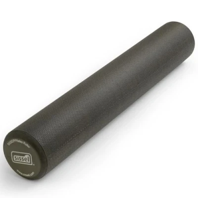 Abbildung von SISSEL Pilates Roller Pro Strapazierfähiger Kautschuk Ideal für Anfänger &amp; Fortgeschrittene Vielseitiges Training zuhause Studio Länge: 100cm Farbe: Grau