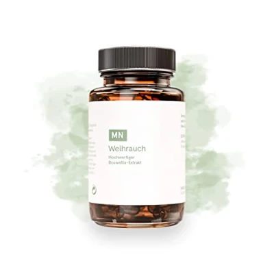 Abbildung von Premium Weihrauch Kapseln hochdosiert 560 mg Boswellinsäure pro Tagesdosis Geprüfte Apothekenqualität 100% vegan Indischer Boswellia Serrata Optimal bioverfügbar