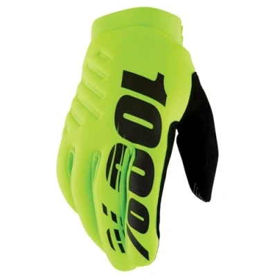 Abbildung von 100% 1 BRISKER Jugend Handschuhe Fluo Gelb/Schwarz M