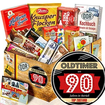 Abbildung von Oldtimer 90 Süßigkeiten DDR Geschenkidee zum 90.