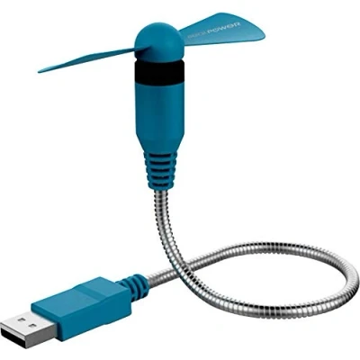 Abbildung von RealPower USB mini Fan blau (USB Ventilator flexibel)