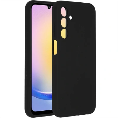 Abbildung von Samsung Galaxy A25 Hülle Silikon Accezz Backcover/Soft Case Handyhülle Schwarz
