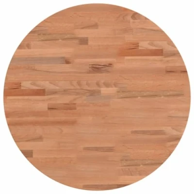 Abbildung von vidaXL Tischplatte, Holzplatte Holztischplatte Rund, Ersatzplatte Platte für Beistelltisch Bartisch, Massivholztischplatte Esstischplatte, Ø50x2,5 cm Massivholz Buche