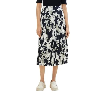Abbildung von TOM Tailor Plissierter Alinienrock, Damen, Größe: 34, Cut floral design